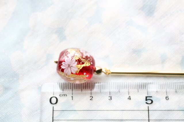 激レア トンボ玉 ガラス玉 12点セット　目玉おやじ 桜　とんぼ玉 とんぼ玉・ガラスのかんざし「桜」 | iichi 日々の暮らしを心地よく