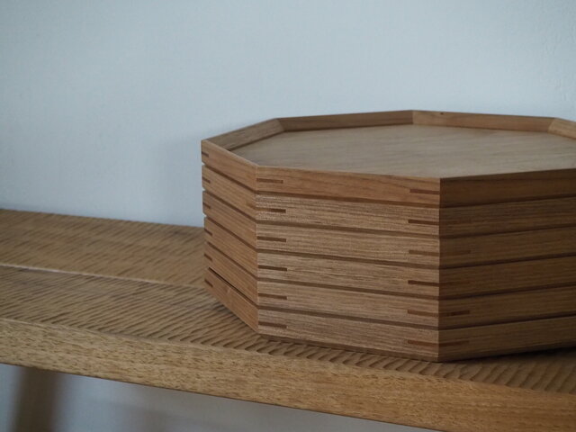 木製八角トレイと脚部品セット クルミ材の八角トレイ 1枚《木のトレイ、トレー、お盆》 | iichi 日々