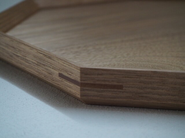 クルミ材の八角トレイ 1枚《木のトレイ、トレー、お盆》 | iichi 日々