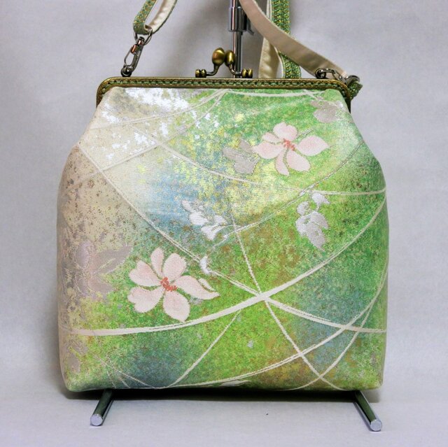 帯リメイク がま口ショルダーバッグ | iichi 日々の暮らしを心地よく