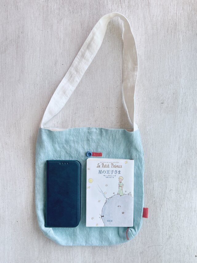 小さなワンハンドルbag 　水色