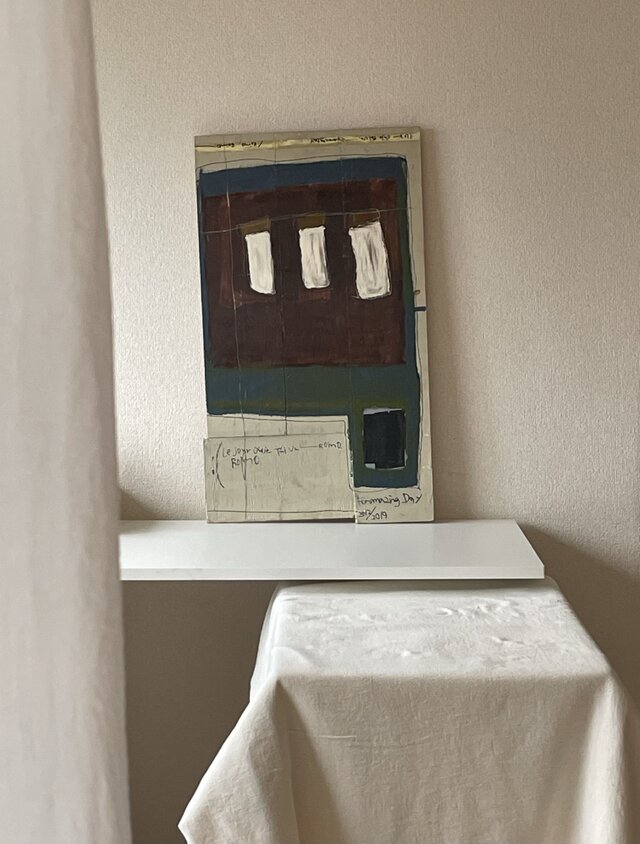 現代アート【原画】Roimos art    油絵　オーナメント 絵画 壁掛け　抽象画　インテリア