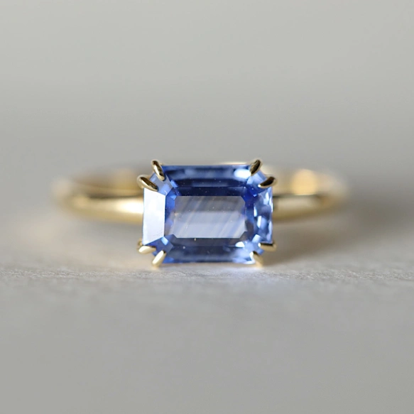 11号】一点物〈one-off〉K18◇バイカラーサファイアリング 1.86ct 18金