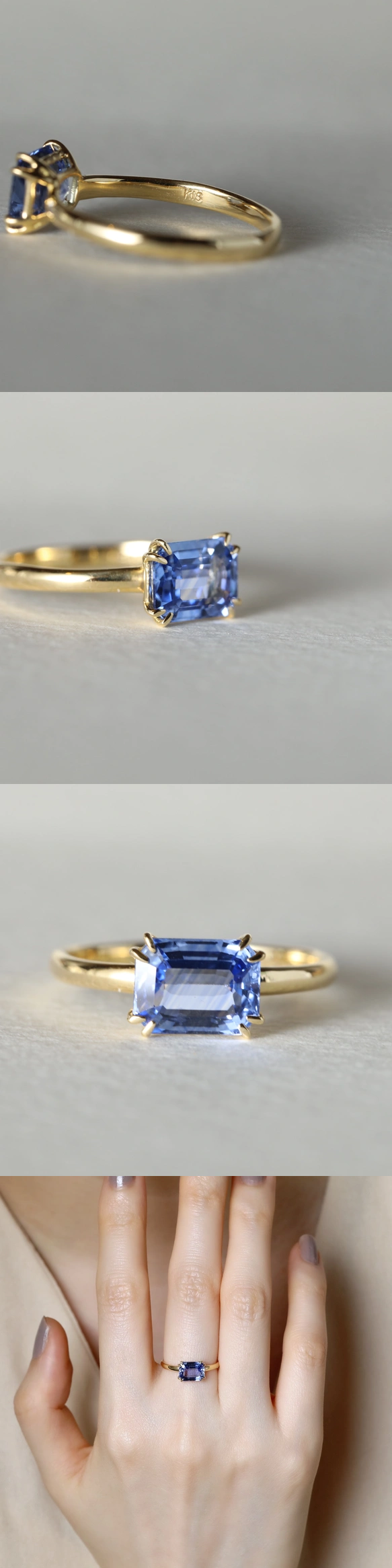 11号】一点物〈one-off〉K18◇バイカラーサファイアリング 1.86ct 18金 指輪〈one off_49〉 | iichi  日々の暮らしを心地よくするハンドメイドやアンティークのマーケットプレイス