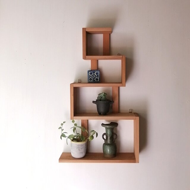 美品【ロングシェルフ】ヴィンテージ✴︎飾り棚やベンチとして 55シェルフ 縦型ラック | iichi 日々の暮らしを心地よくする