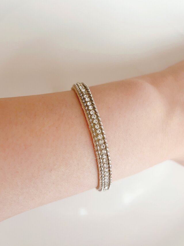 ラインストーンブレスレット