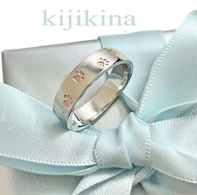 プラチナコーティング＆ピンクゴールドのコンビリング♪ シルバー925