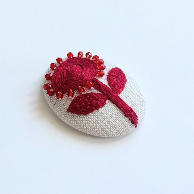 刺繍キット〉桜の刺繍ブローチ -丸- | iichi 日々の暮らしを