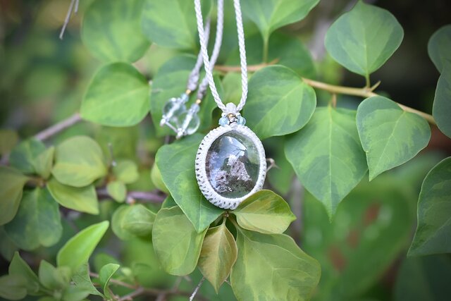 ピンクと緑☆ガーデンクォーツ マクラメネックレス1161 | iichi 日々の