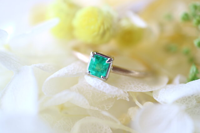 ぴ*の様 Nakamura エメラルドグリーン リング bororo（ボロロ）Emerald Ring | エメラルド リング - CULET ONLINE STORE