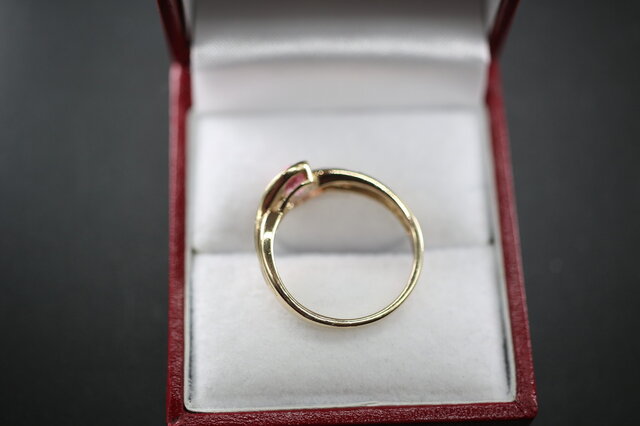 大注目 英国 イギリス ゴールド リング 指輪 9ct 天然 トパーズ トパーズ