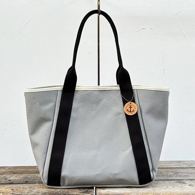 いつものトートM：ライトグレー×クロ×Pアイボリー　受注製作
