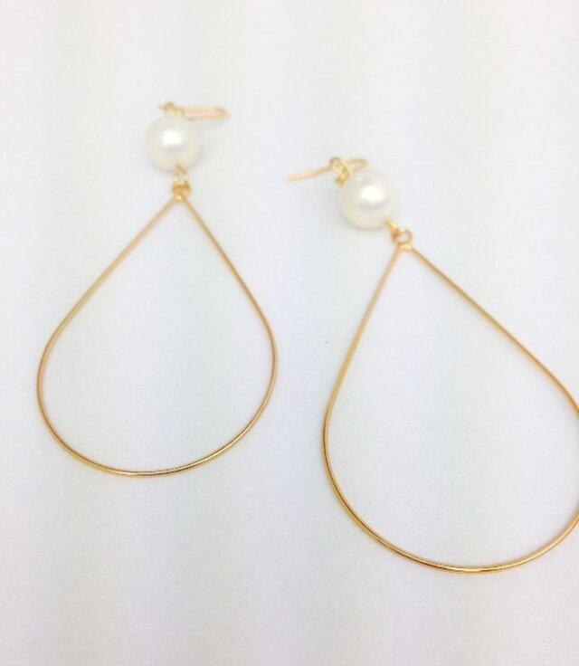 ドロップピアス☆パールの画像1枚目