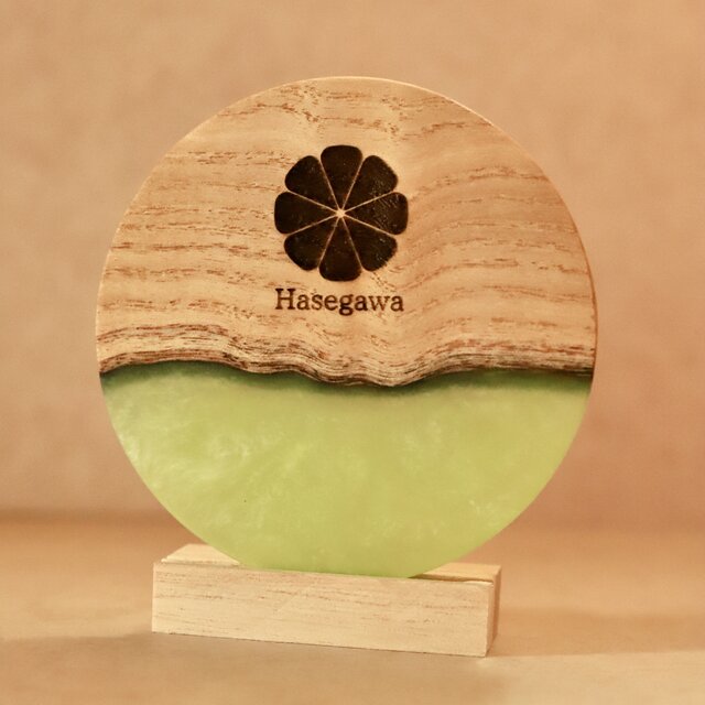 桐とレジンのコースター（シャンパンスカイリーフ） | iichi 日々の