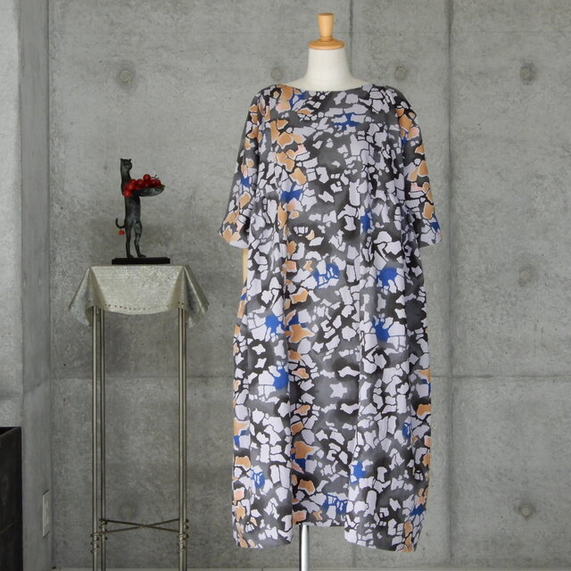 着物リメイク チュニック ハンドメイド フリーサイズ