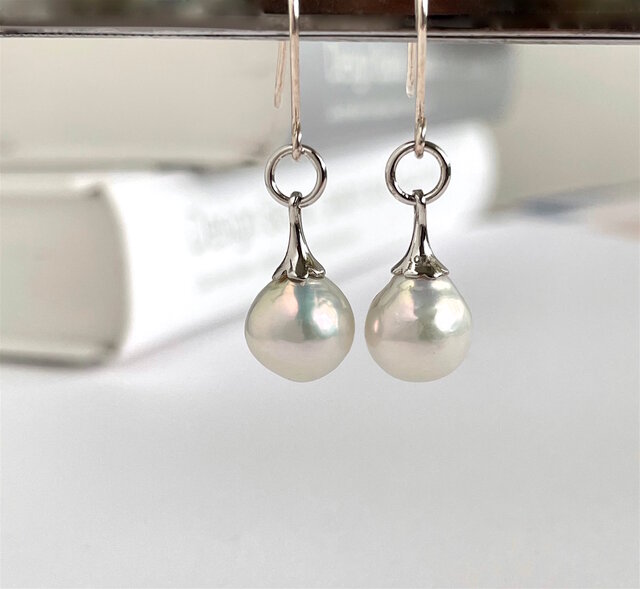 【#1238】パール　オーロラ　ハンドメイドアクセサリー　ピアス　イヤリング 2245377285e81752616278bdd85cd4