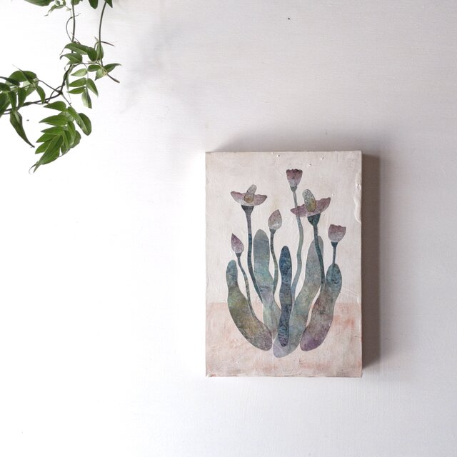 原画　コラージュ『flower, w.』