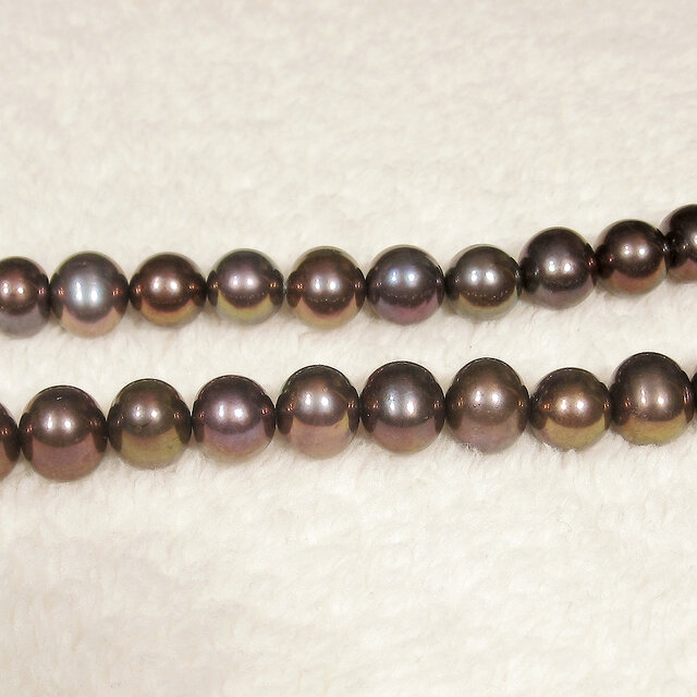 最大12.5mmの本真珠（淡水パール）とSV925のネックレス（ロジウム