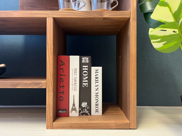 送料無料】 シェルフ 階段形 パイン ブラウン | iichi 日々の