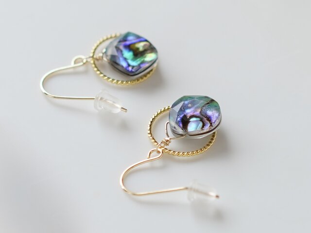 ♦︎アバロンシェル ring♦︎14kgpピアス/イヤリング | iichi