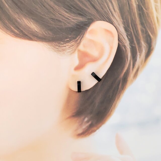 再販×2】〈軽い〉〈痛くない〉〈挟むだけ〉2wayブラックフラットリング