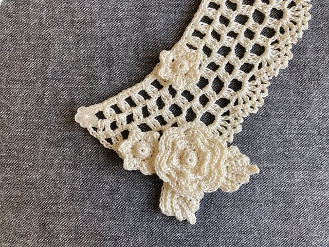 レース編み＊つけ襟（小さめ） | iichi 日々の暮らしを心地よく
