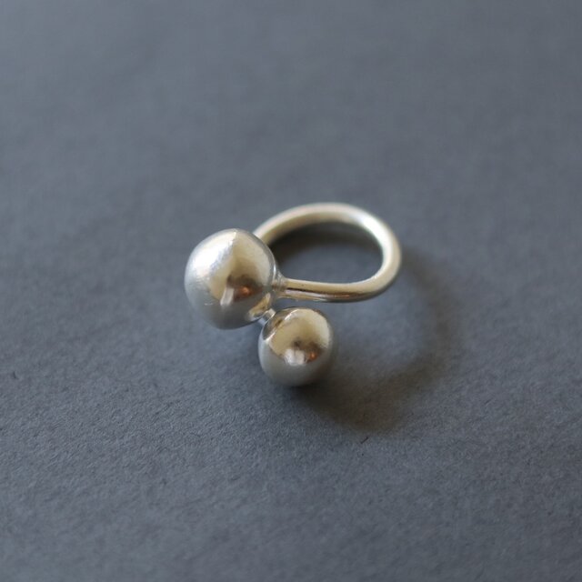 【一点もの】Karen silver ring / ダブルボール 11号