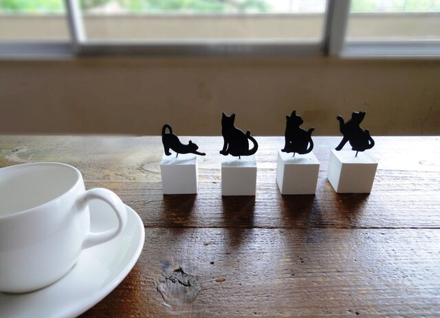 カヤ様。Ｎｏ．453 石膏 オブジェ 黒猫 アロマストーン 置き物 カヤ様。No．453 石膏 オブジェ 黒猫 アロマストーン 置き物 No．453