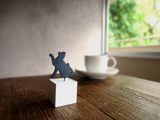 セット販売】アロマストーンのキューブ □ 黒猫 □ 4ポーズ | iichi