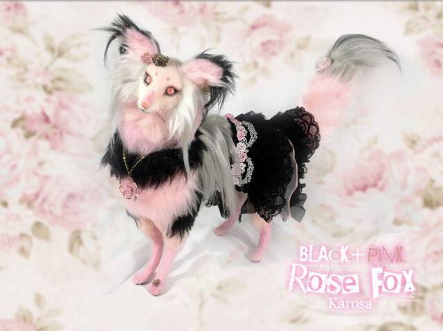アートドール　花羊幻獣46 羊毛フェルト 羊毛フェルトのペットフラワー 全犬種（ドール1個と花1輪