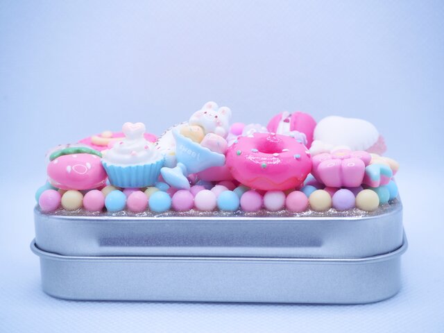 デコレーション 盛り沢山 小物入れ ケース うさぎ いちご ミニチュア L