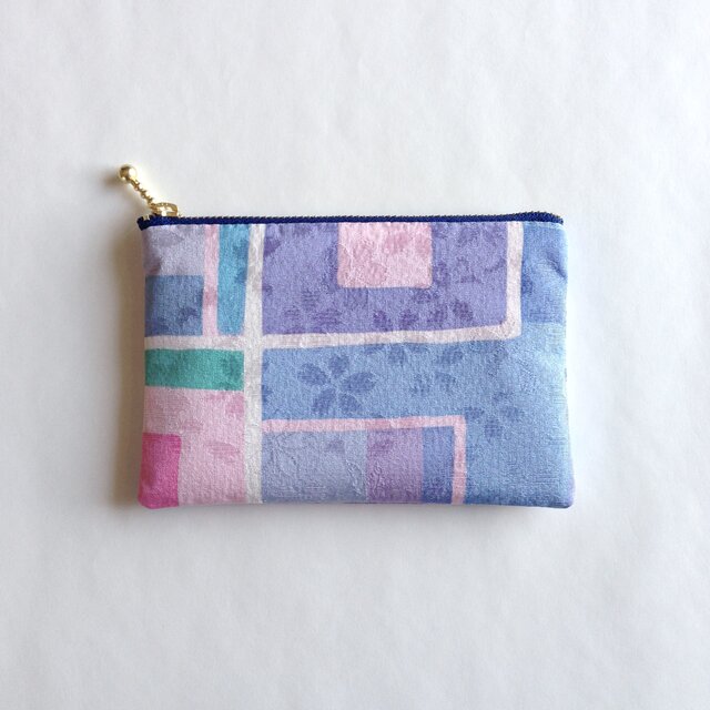 絹手染ポーチ（しかく・Ｂ　9.5cm×14.5cm）