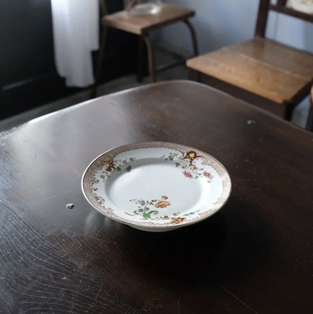 ◯クレイユ モントロー コンポティエ/フランスアンティーク/ブロカント クレイユ＆モントロー コンポティエ FRAISE アンティーク 050316