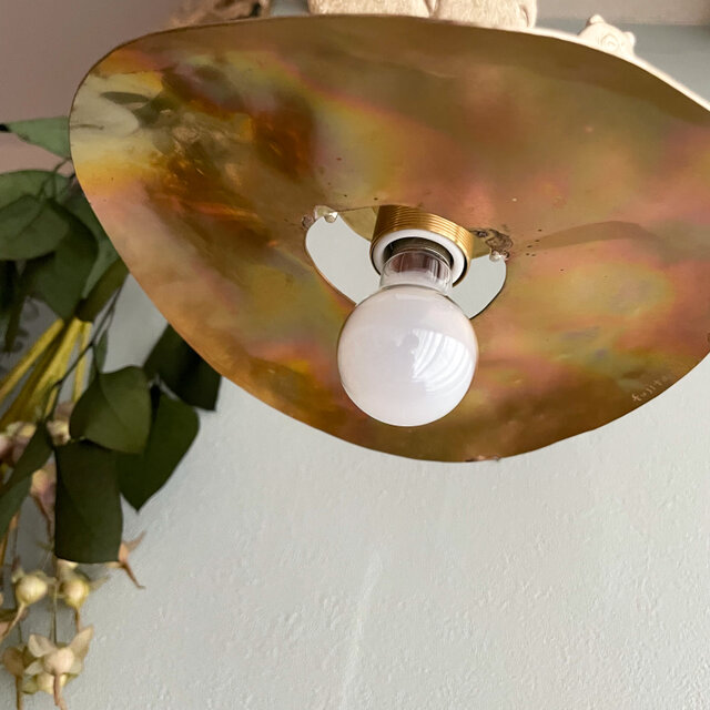 受注制作 山小屋ライト「クマの親子」ランプシェード 真鍮 | iichi