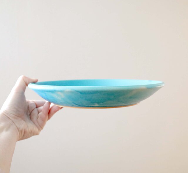 SALE】トルコ青マット釉の大皿 ＊ 1 | iichi 日々の暮らしを心地よく