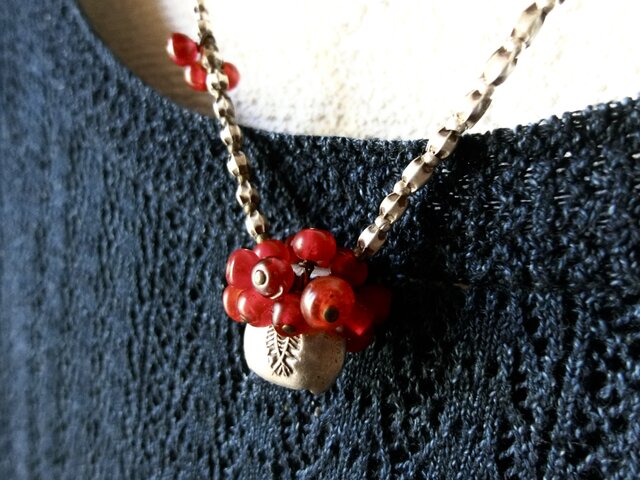 かれんとsuzunari*のネックレス＠カレンシルバーの鈴チャーム＋