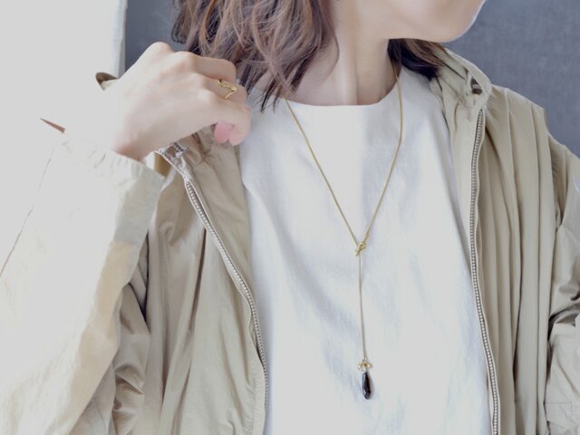 ずっとが叶う☆金属アレ対応 サージカルステンレス スモーキークォーツ