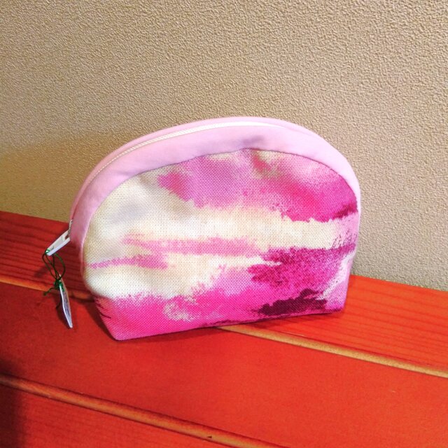 綿　楕円型ポーチ（中）