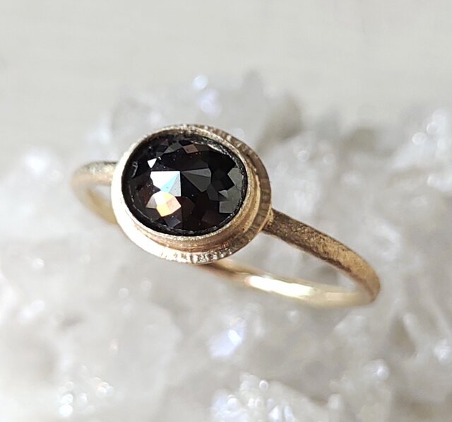 漆黒の世界』Black dia＊K10 ring | iichi 日々の暮らしを心地よくする