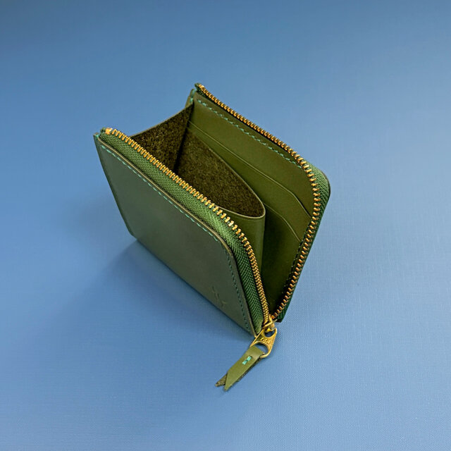 本革ちょうどいいお財布 ｜ 手のひらサイズの快適さ | GREEN | iichi