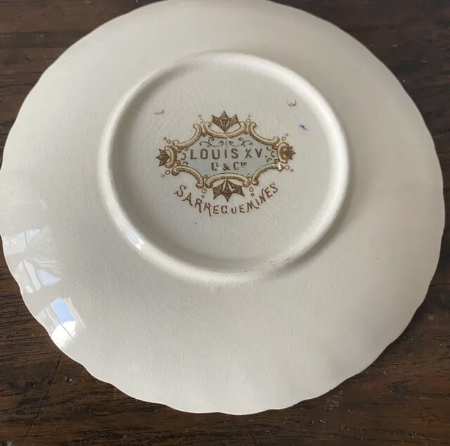 サルグミンヌ SARREGUEMINES LOUIS XV ティー カップ&ソーサー