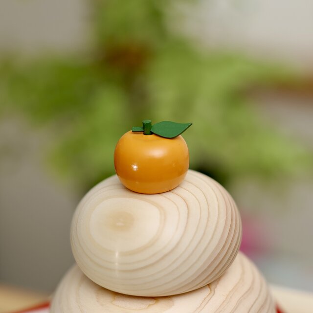 鏡餅 木製 かがみもち 大サイズ 三宝付き 無垢材 門松 お正月 | iichi