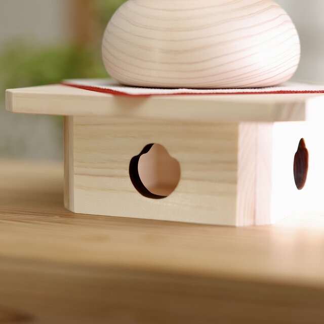 鏡餅 木製 Lサイズ 鏡餅 木製 かがみもち 大サイズ 三宝付き 無垢材 門松 お正月 | iichi