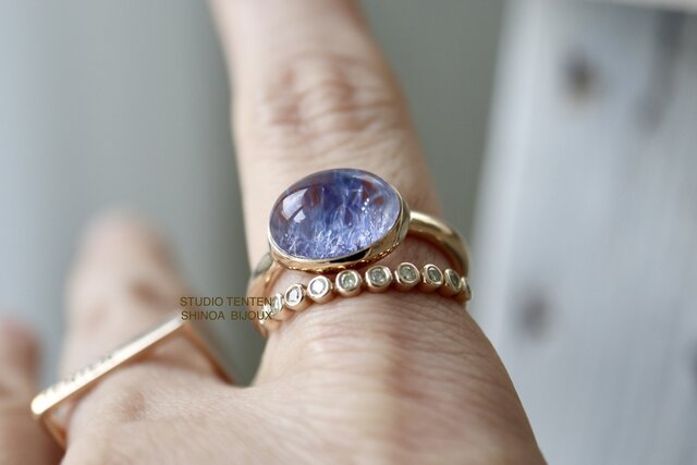 K10[深海庭園dumortierite in quartz]ring | iichi 日々の暮らしを