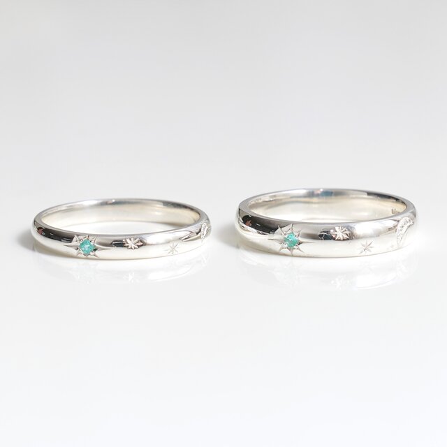 まるはまま★バターリャパライバトルマリン・モンタナサファイアリング10金★ まるはまま☆バターリャパライバトルマリン・モンタナサファイア