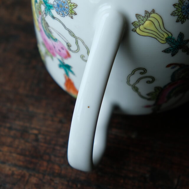 チャイナレトロで可愛い◇花と蝶々。中国景徳鎮 色絵急須 茶器 器