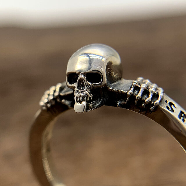 silver925 men'sリング scull ring - リング