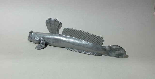 ムツゴロウの置物 ムツゴロウ（15cm型）・陶芸作品 置物（陶 さかな フィギュア