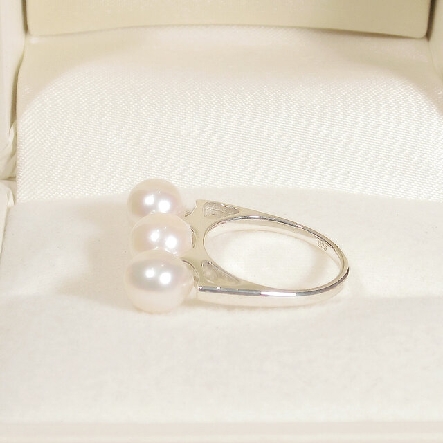 7mmアコヤ真珠とSV925の指輪（リングサイズ：8号、サイズ変更無料）