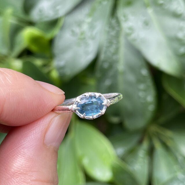 カイヤナイト オーバルカット 0.7ct シルバーSV925リング | iichi 日々